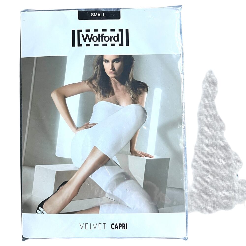Wolford Velvet Capri Mocca Womens Small 50 Denier Calf Length 17026 Discontinued